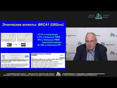 Видео: BRCA в толковом словаре онколога: Что? Где? Кому? (Имянитов Е.Н.)