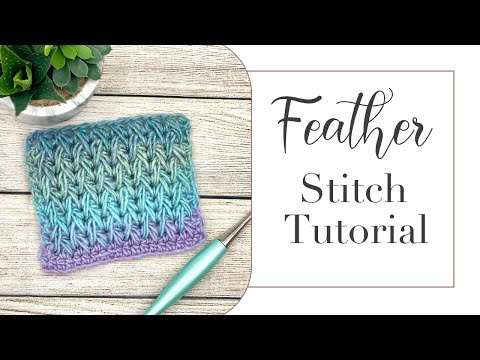 Видео: Урок по вязанию крючком узора «Перышко»