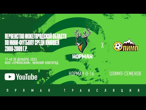 Видео: Норман U-16 - Олимп-Семенов
