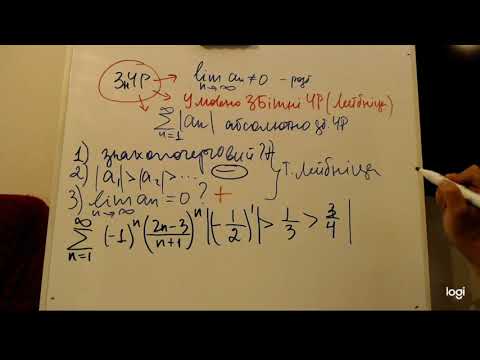 Видео: Схема дослідження знакозмінного числового ряду.