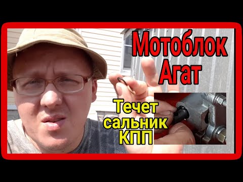 Видео: Мотоблок агат сальник рычага кпп