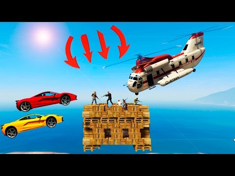 Видео: НОВЫЙ КРУТОЙ РЕЖИМ! ВЫШИБАЛА МАШИНАМИ И ВЕРТОЛЕТОМ В GTA 5 ONLINE!