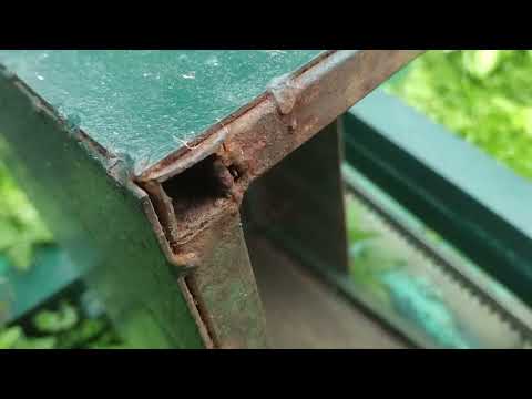 Видео: Общественные откатные ворота для СНТ 9лет эксплуатации