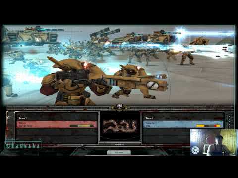 Видео: Игра против ИИ(Harder) на расслабоне - WARHAMMER 40000 Dawn of war Dark Crusade, за имперскую стражу