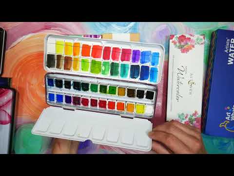 Видео: Некоторые из этих красок похожи друг на друга... (клоны акварельных наборов!)