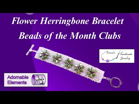 Видео: Браслет «Цветочная ёлочка» | Клубы «Бисер месяца» #adornableelements #pipbeads #beading