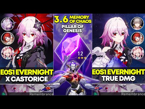 Видео: E0S1 Evernight x Castorice и E0S1 Evernight True DMG | Память Хаоса 12 | Honkai Star Rail 3.6