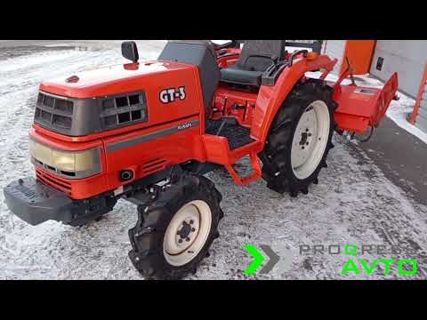 Видео: Купить японский минитрактор Kubota GT-3 в г. Иркутск с почвофрезой в комплекте