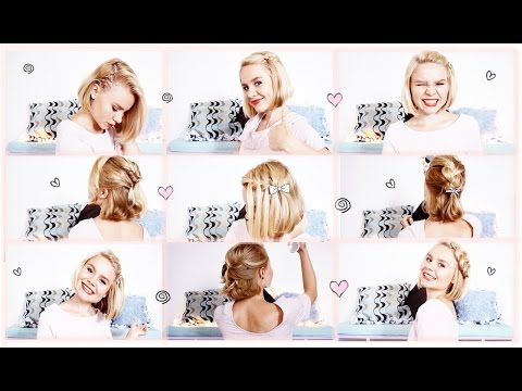 Видео: ♥ ♥ 9 Short Hair Styles ♥ ♥(простые прически в школу)(на КОРОТКИЕ волосы)