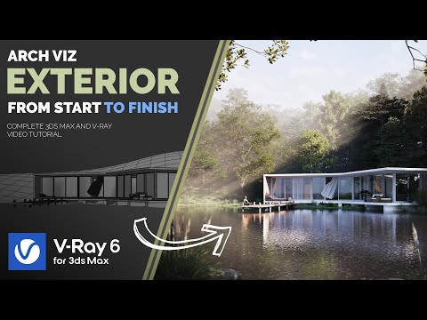 Видео: Архитектурная визуализация экстерьера в V-Ray 6 и 3ds Max | Учебное пособие от начала до конца!!!