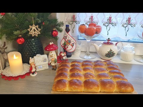 Видео: Сдобные булочки с изюмом к Рождеству!