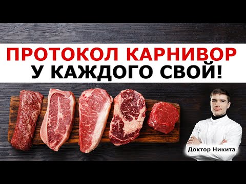 Видео: КАРНИВОР диета: меню, протокол, руководство — БРЕД! Чужие шаблоны не работают у всех.
