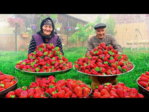 Видео: Тонны Клубники Растут в Этой Деревне! Делаем Восхитительное Варенье и Торт!