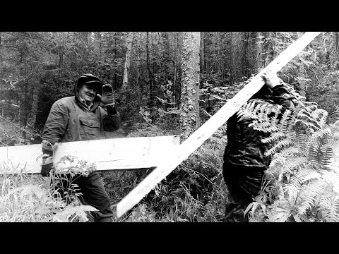 Видео: Строим избу. Обшиваем стены. Начало работ.
