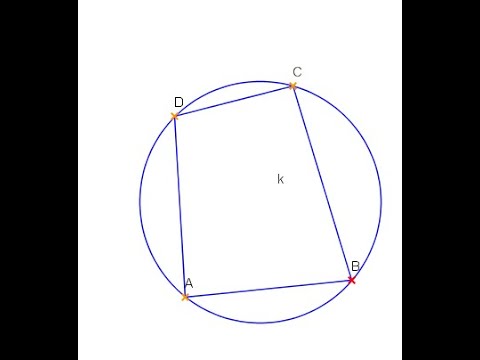 Видео: Математика за 8 клас. Четириъгълник, вписан в окръжност.