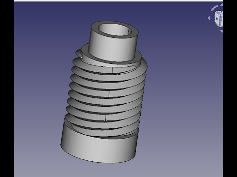 Видео: FreeCad Трёхзаходная резьба