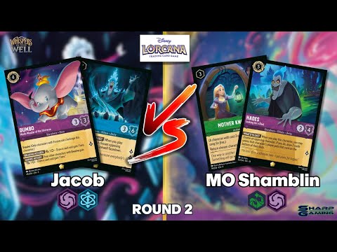 Видео: Турнир Sharp Gaming 10k Disney Lorcana: RD 2 Мо Шамблин (EA) Aggro) против Джейкоба (SA)