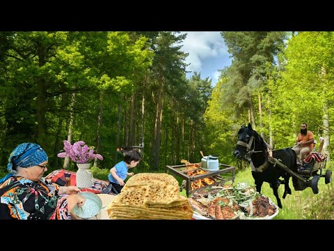 Видео: Приключение в Лесу: Сбор Лесного Чеснока и Приготовление  Традиционного Кутаба с Довгой