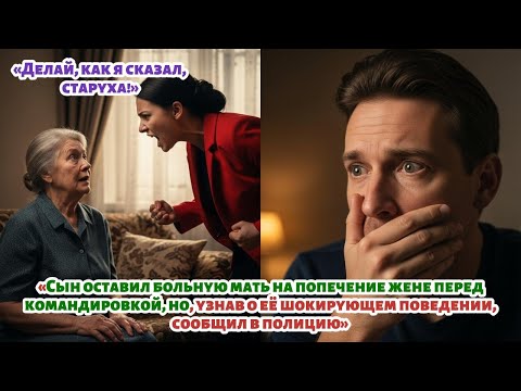 Видео: «Сын доверил больную мать жене перед командировкой, но сообщил в полицию о её шокирующем поведении».