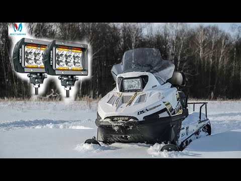 Видео: Снегоход STELS ЕРМАК 600L 2Т с двумя лыжами, освещение, устанавливаю Диодные фары