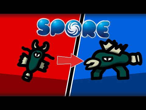 Видео: Этап "Клетка" и "Существо" / Рандомный Spore / Прохождение Spore