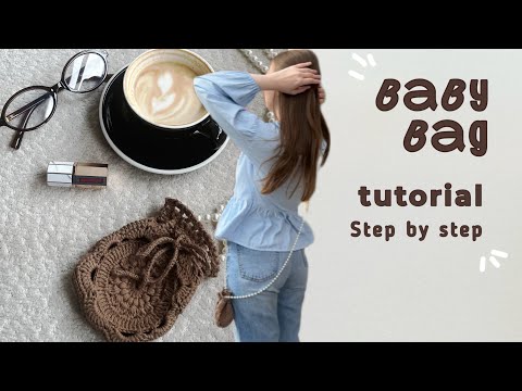 Видео: Сумка малышка крючком с жемчужной нитью