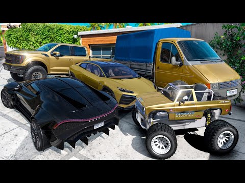 Видео: УГНАЛ КУЧУ ЗОЛОТЫХ ЧИТ ТАЧЕК И ОГРОМНЫЙ МОНСТР ТРАК У МАЖОРА ЗА 180 СЕК! БИТВА ВОРОВ В ГТА 5 ОНЛАЙН!