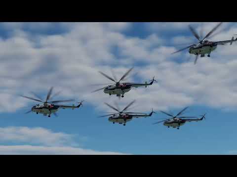 Видео: Очередная тренировка ВПГ МИ-8МТВ2 "Русские вихри"