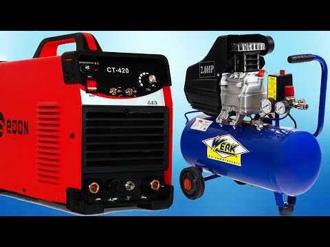 Видео: Компрессор для плазменной резки Werk 50 VBN. Тест с плазморезом Edon CT-420