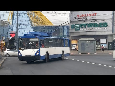 Видео: Троллейбус, маршрут №39 ВЗТМ-5284.02 б.1975 + сход с линии (15.10.2020) Санкт-Петербург