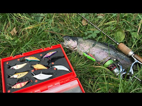 Видео: Рыбалка, форель на воблеры из дерева Бальса