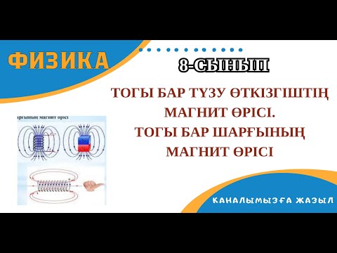 Видео: Тогы бар түзу өткізгіштің магнит өрісі. Тогы бар шарғының магнит өрісі