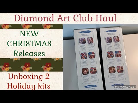 Видео: НОВИНКИ от Diamond Art Club: распаковка двух рождественских алмазных картин