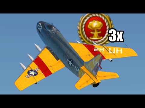Видео: Фермерство с ядерным оружием с помощью CAS - 🇺🇸 FJ-4B VMF