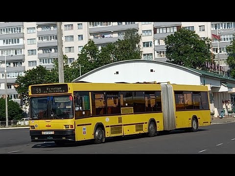 Видео: Автобус Минска МАЗ 105 065 госномер АВ 5855-7 маршрут 59