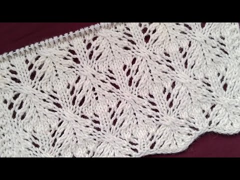 Видео: 🔝 Великолепный ажурный узор спицами Снежинки + схема узора Вяжется легко 🧶