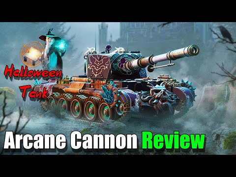 Видео: Обзор Arcane Cannon: Хэллоуинский танк: World of Tanks Modern Armor