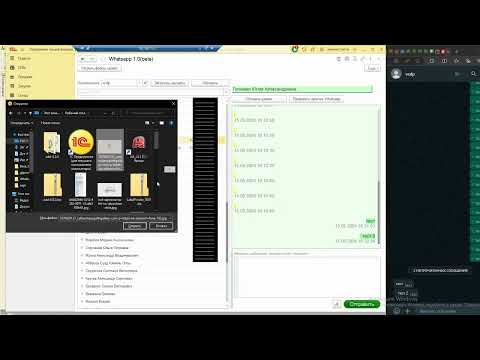 Видео: Демонстрация работы Whatsapp Для 1С:Управления торговлей (УНФ)