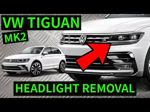 Видео: VW TIGUAN MK2 — Как снять фару / Снятие фары