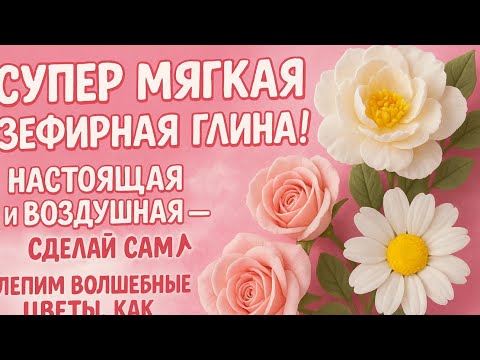 Видео: Зефирная глина для цветов — пошаговое видео с рецептом»  #холодныйфарфор рецепт зефирки домашней