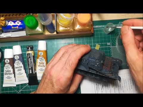 Видео: Масляные точки на Pz I командирский танк от Звезды