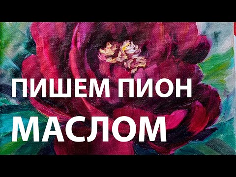 Видео: Как нарисовать объемный ПИОН маслом? Урок для начинающих!