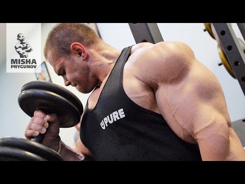 Видео: IFBB Pro Алексей Лесуков - тренировка бицепса!