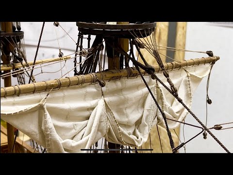 Видео: Shipmodeling. Как я делаю паруса на модель корабля "Орел". How i make sails for the Eagle model ship