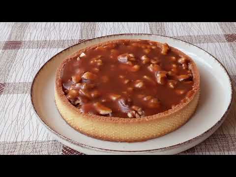 Видео: Walnut tart with caramel.  Ореховый тарт с карамелью.