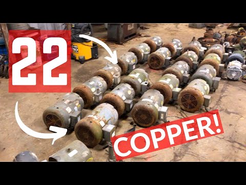Видео: Утилизация 2640 фунтов электродвигателей для #Copper (всего 22) $$
