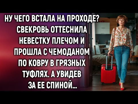 Видео: Ну чего встала на проходе_ Свекровь прошла в дом с чемоданом. А увидев….