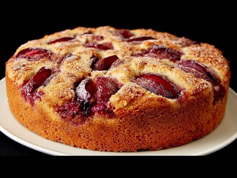 Видео: Сливовый пирог😋 из Швейцарии за 10 минут! Простой и вкусный рецепт!