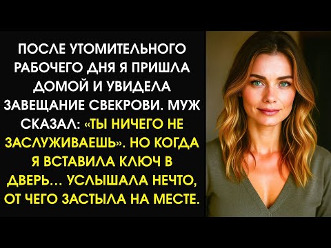 Видео: 🟥 После работы я вернулась домой… А за дверью услышала то, от чего ЗАМЕРЛА!