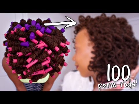 Видео: Я использовала 100 бигуди для химической завивки, чтобы завить волосы средней длины! 😍 | Пошагово...